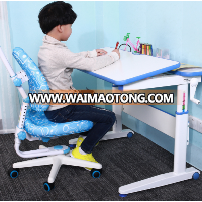 Student Ergonomic adjustable height kids desk and chair school furniture